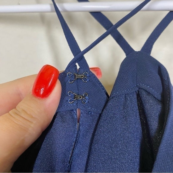 WAYF Halter Navy Blue Dress - Picture 7 of 9